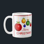 Vrolijk kerstfeest foto Mok<br><div class="desc">VOEG JE EIGEN FOTO TOE - Vrolijke en kleurrijke kerstversieringen met hulst. Pas tekst aan met uw bericht of namen. Overeenkomende kaarten,  porto en fotokaarten beschikbaar in galerij.</div>