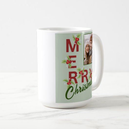 Vrolijk kerstfeest foto Mok (Voorkant rechts)