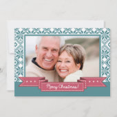 Vrolijk kerstfeest. Foto Nordic Snowflake Feestdagenkaart (Voorkant)