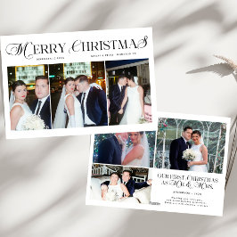 Vrolijk Kerstfeest Foto Pas getrouwd Koppels Kerst Feestdagenkaart