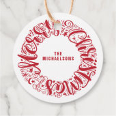 Vrolijk kerstfeest | Foto toevoegen Bedankjes Labels (Achterkant)