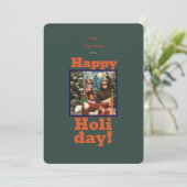 Vrolijk Kerstfeest Foto Vakantie Kaart! Kaart (Staand voorkant)