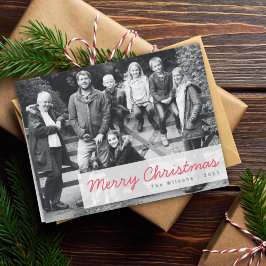 Vrolijk kerstfeest | Foto van de Moderne Familie Feestdagen Kaart