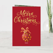 Vrolijk kerstfeest foto vier pagina's Kaart (Achterkant)