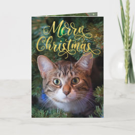 Vrolijk kerstfeest foto vier pagina's Kaart