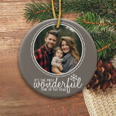 Vrolijk kerstfeest - Foto Wenskaart Sjabloon Keramisch Ornament