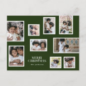 vrolijk kerstfeest | Fotocollage | Klassiek groen Feestdagenkaart (Voorkant)