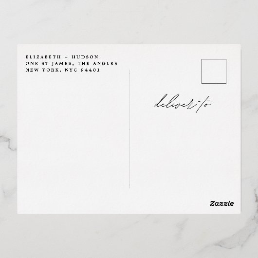 vrolijk kerstfeest | Fotocollage | Klassiek rood Folie Feestdagen Briefkaart (Achterkant)