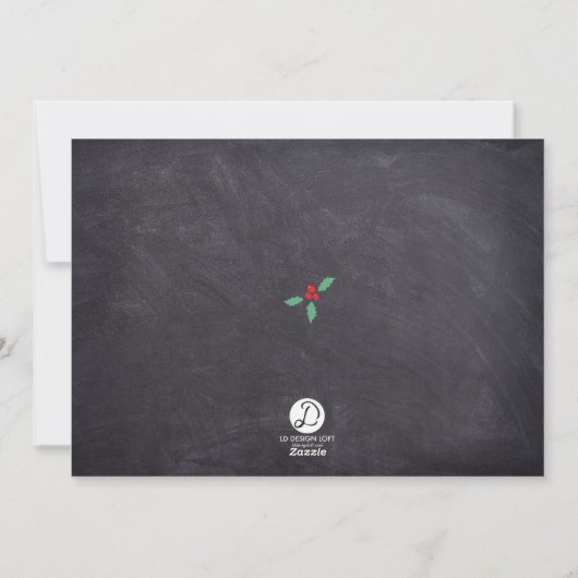 Vrolijk kerstfeest, fotocollage, modern script feestdagenkaart (Achterkant)