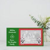 Vrolijk kerstfeest! Fotokaart. Feestdagenkaart (Staand voorkant)