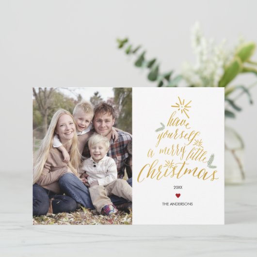 Vrolijk kerstfeest - Fotokaart Feestdagenkaart (Staand voorkant)