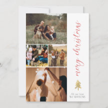 Vrolijk kerstfeest fotokaart jaar in de Review