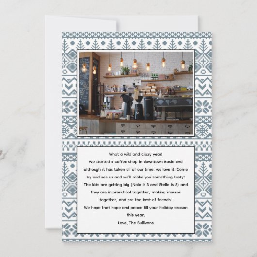 Vrolijk kerstfeest fotokaart | verticaal, zwart kaart (Achterkant)