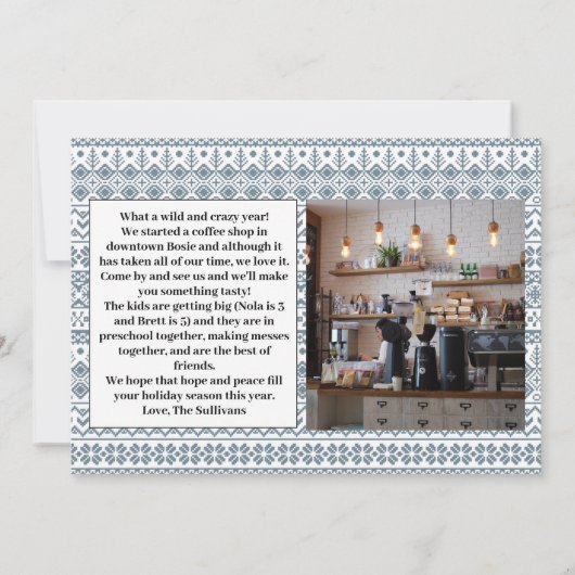 Vrolijk kerstfeest fotokaart | Zwart Kaart (Achterkant)