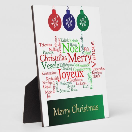 Vrolijk kerstfeest fotoplaat (Zijkant)