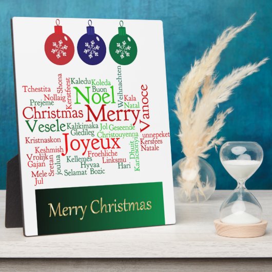 Vrolijk kerstfeest fotoplaat (Zijkant)