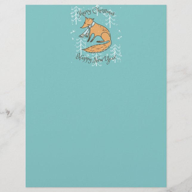 Vrolijk kerstfeest Fox Cozy (Voorkant)