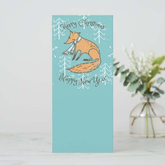 Vrolijk kerstfeest Fox Cozy (Staand voorkant)