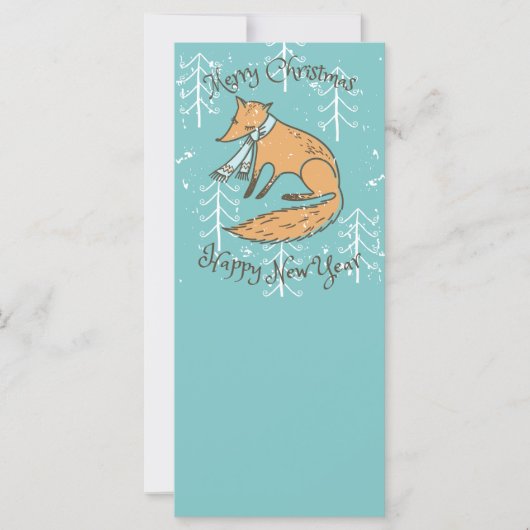 Vrolijk kerstfeest Fox Cozy (Voorkant)