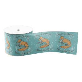 Vrolijk kerstfeest Fox Cozy Grosgrain Lint