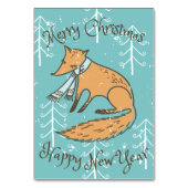 Vrolijk kerstfeest Fox Cozy Kaart (Voorkant)