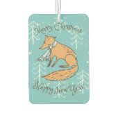Vrolijk kerstfeest Fox Cozy Luchtverfrisser (Achterkant)
