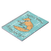 Vrolijk kerstfeest Fox Cozy Notitieboek (Linkerzijde)