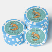 Vrolijk kerstfeest Fox Cozy Poker Chips (Opstapeling)