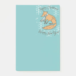 Vrolijk kerstfeest Fox Cozy Post-it® Notes