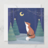 Vrolijk kerstfeest: Fox Illustration Art Kaart (Voorkant)