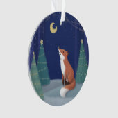 Vrolijk kerstfeest: Fox Illustration Art Ornament (voorkant)