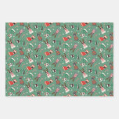 Vrolijk Kerstfeest Franse Bulldogs Inpakpapier Vel (Voorkant 3)