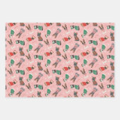 Vrolijk Kerstfeest Franse Bulldogs Inpakpapier Vel (Voorkant 2)