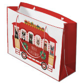 Vrolijk Kerstfeest Franse Bulldogs Vakantie Trolly Groot Cadeauzakje (Achterkant Gekanteld)