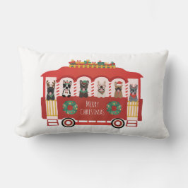 Vrolijk Kerstfeest Franse Bulldogs Vakantie Trolly Kussen