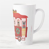 Vrolijk Kerstfeest Franse Bulldogs Vakantie Trolly Latte Mok (Rechts)