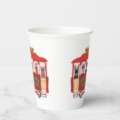 Vrolijk Kerstfeest Franse Bulldogs Vakantie Trolly Papieren Bekers (Links)