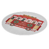 Vrolijk Kerstfeest Franse Bulldogs Vakantie Trolly Snijplank (Hoek)