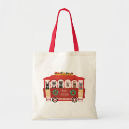 Vrolijk Kerstfeest Franse Bulldogs Vakantie Trolly Tote Bag