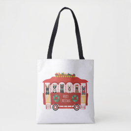 Vrolijk Kerstfeest Franse Bulldogs Vakantie Trolly Tote Bag
