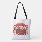 Vrolijk Kerstfeest Franse Bulldogs Vakantie Trolly Tote Bag (Achterkant)