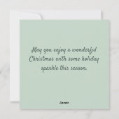 Vrolijk kerstfeest Frosty Evergreen Branch Feestdagenkaart (Achterkant)