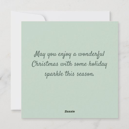 Vrolijk kerstfeest Frosty Evergreen Branch Feestdagenkaart (Achterkant)