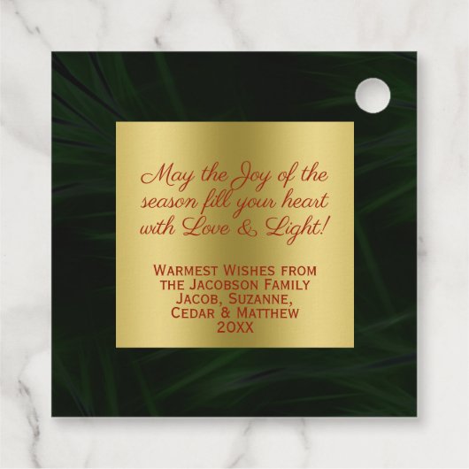 vrolijk kerstfeest! Fun Bauble Foto Lijst Gift Lab Bedankjes Labels (Achterkant)