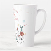 Vrolijk kerstfeest Funny Cute Animals Gepersonalis Latte Mok (Rechts)