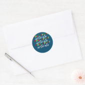 Vrolijk kerstfeest Funny Heilige Geest Activeren Ronde Sticker (Envelop)