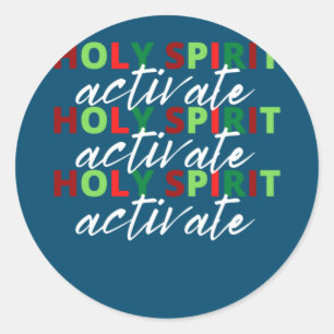 Vrolijk kerstfeest Funny Heilige Geest Activeren Ronde Sticker