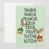 Vrolijk kerstfeest Funny Reindeer Names 2020 Feestdagenkaart (Voorkant / Achterkant)