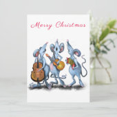 Vrolijk kerstfeest - Funny Romantic Mouse Band - F (Staand voorkant)