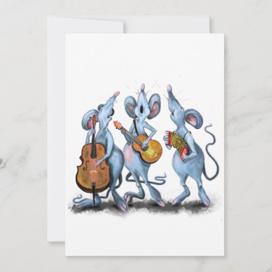 Vrolijk kerstfeest - Funny Romantic Mouse Band - F (Achterkant)